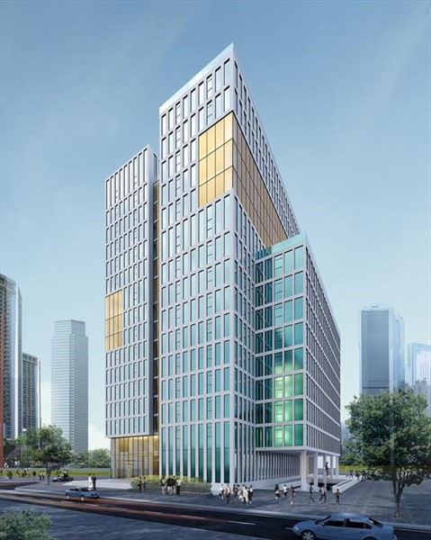 Tòa nhà văn phòng kết hợp bãi đỗ xe thông minh và dịch vụ - Hà Nội